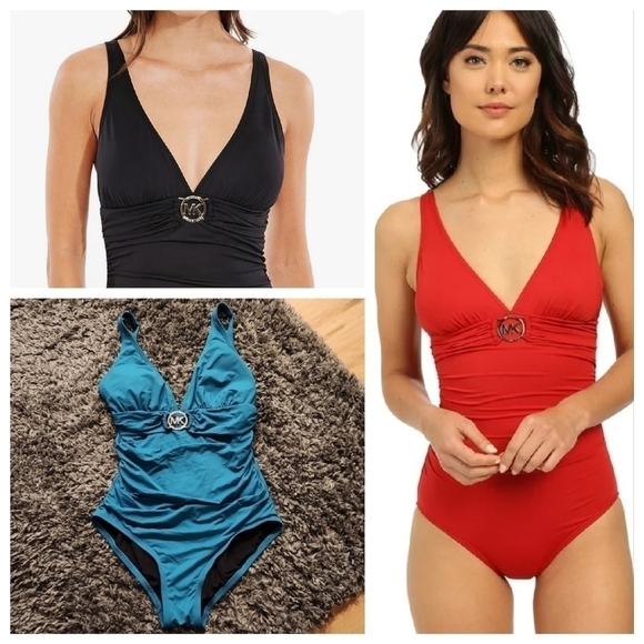 Michael Kors Logo One Piece Swimsuit - Picture 1 of 6